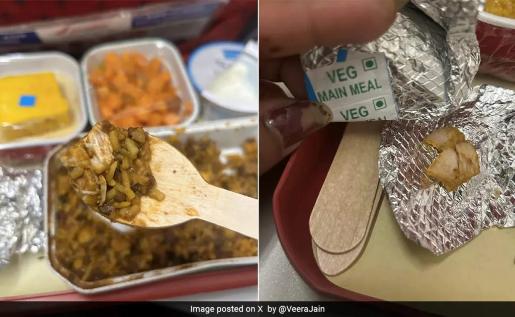 In-flight Mishap: Woman Orders Veg Meal, Receives Chicken Pieces – Air India Swiftly Addresses Incident