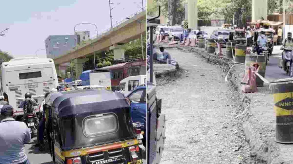Pune Traffic Woes: Slow Progress In Road Works At RTO Chowk Leads to Congestion