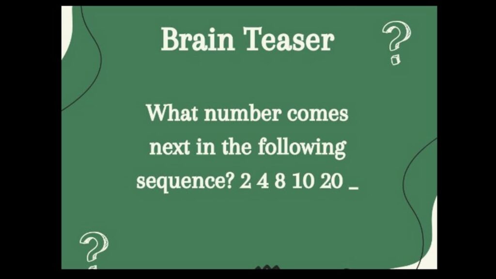 Brain teaser challenge: Can you solve this number sequence puzzle?
