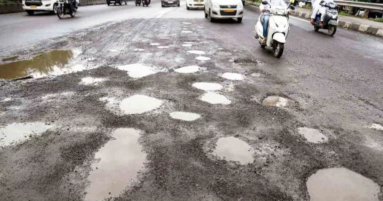 Pune: Motorists at risk due to potholes, broken drainage lids