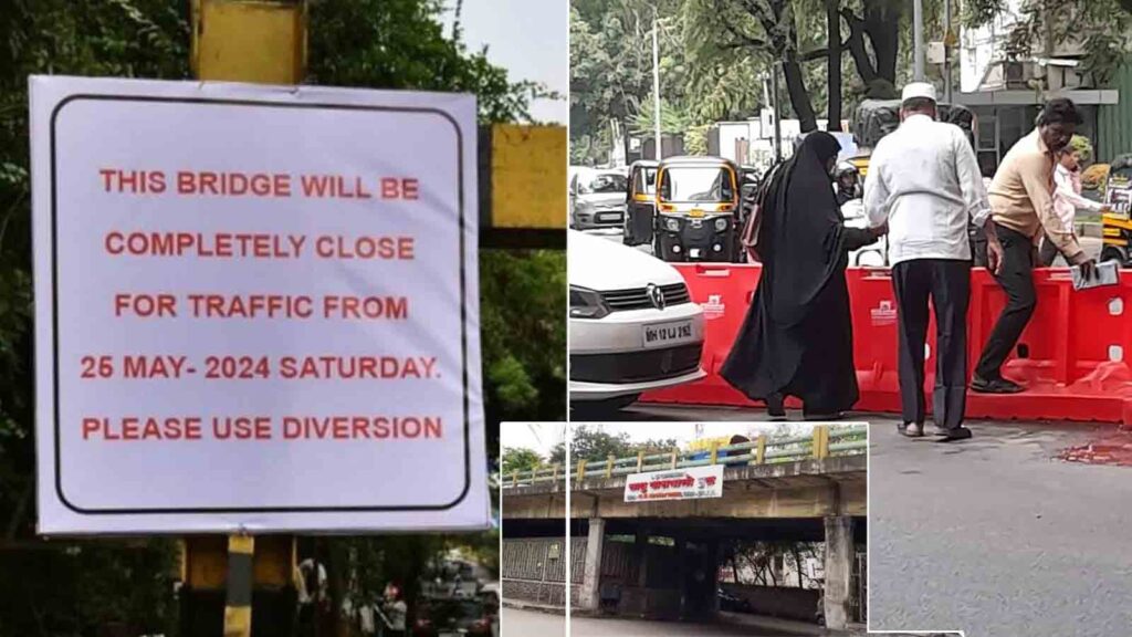 Pune: Heavy traffic spell in Koregaon Park as road closes for demolition for Sadhu Vaswani bridge work