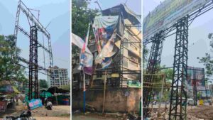Pune: Two Hoardings Demolished As PMC Targets Unsafe Structures in Wanowrie
