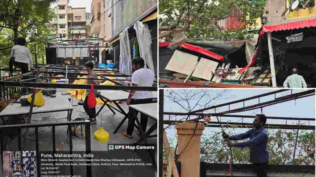 Pune: PMC razes illegal rooftop restaurants, unauthorized construction in Kothrud