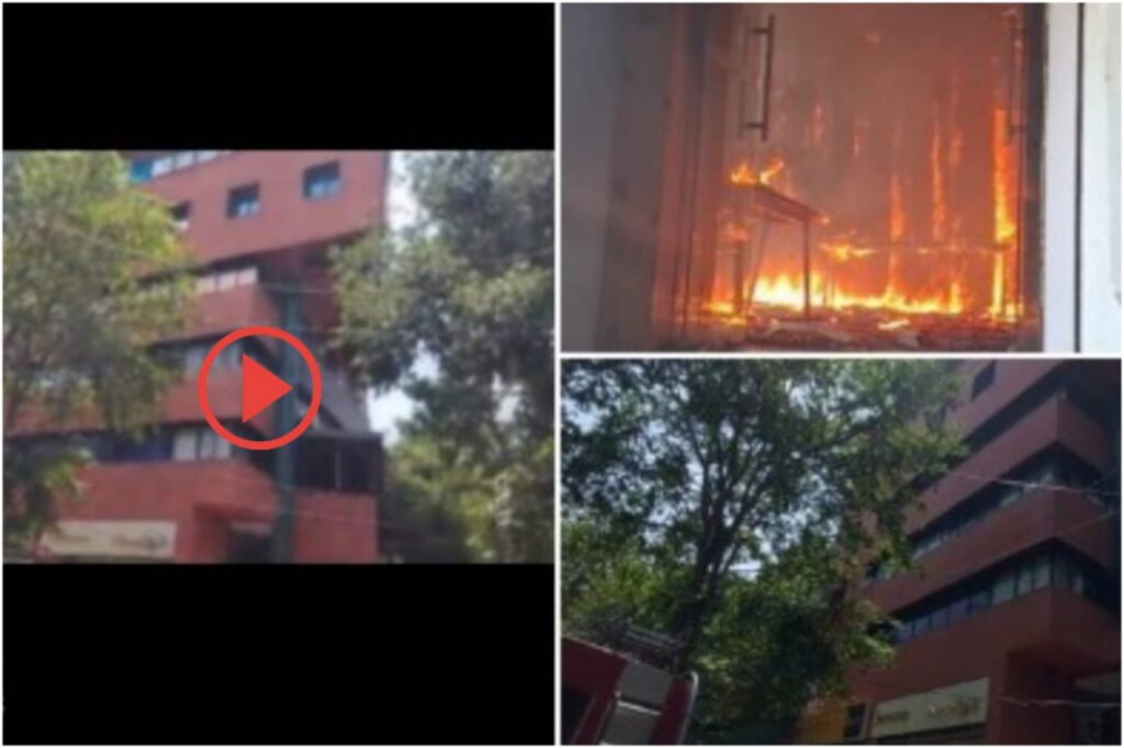 Pune: Fire breaks out in seven-storeyed building on Bhandarkar Road