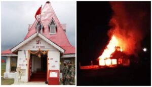 109-Year-Old Historic Shiva Temple in Gulmarg Succumbs To Devastating Fire