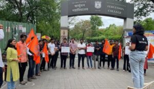 ABVP Pune protested against the NTA concerning the misconduct in NEET examinations and results
