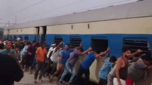 Bihar is not for beginners': Viral video shows passengers pushing train coach at Kiul Junction