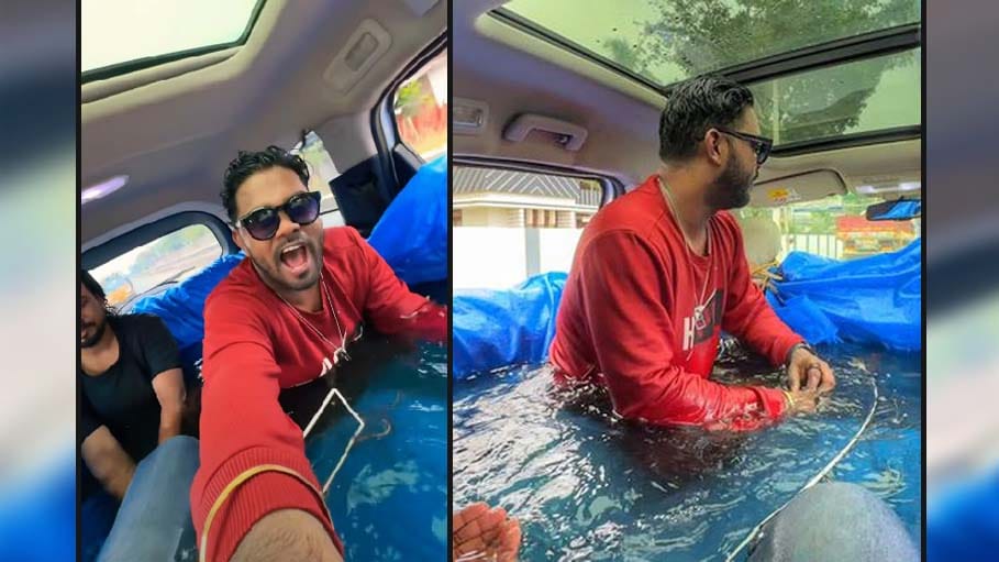 Kerala YouTuber Sanju Techy Sets Up Swimming Pool Inside Car, Gets Booked After Video Goes Viral
