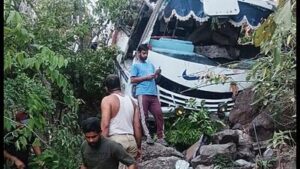 "9 killed, 33 injured as bus falls into gorge in J&K; terror attack suspected"