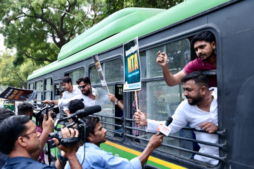 NEET-UG and UGC-NET Scandals Spark Protests in Delhi, Leading to Detentions