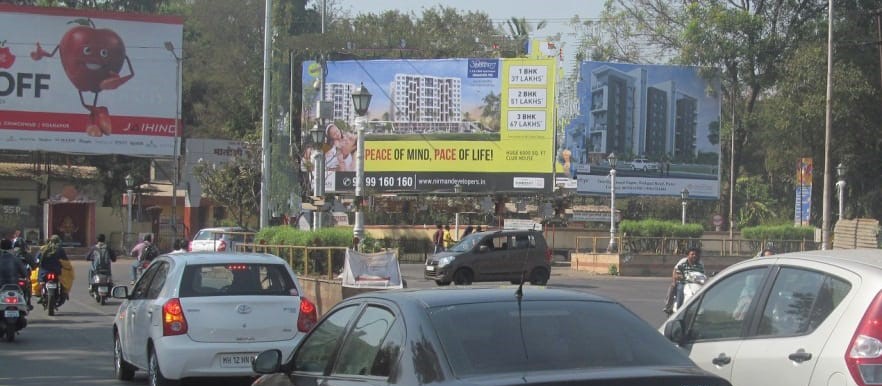 Pune: PMC takes action on illegal hoardings on Sinhagad Road