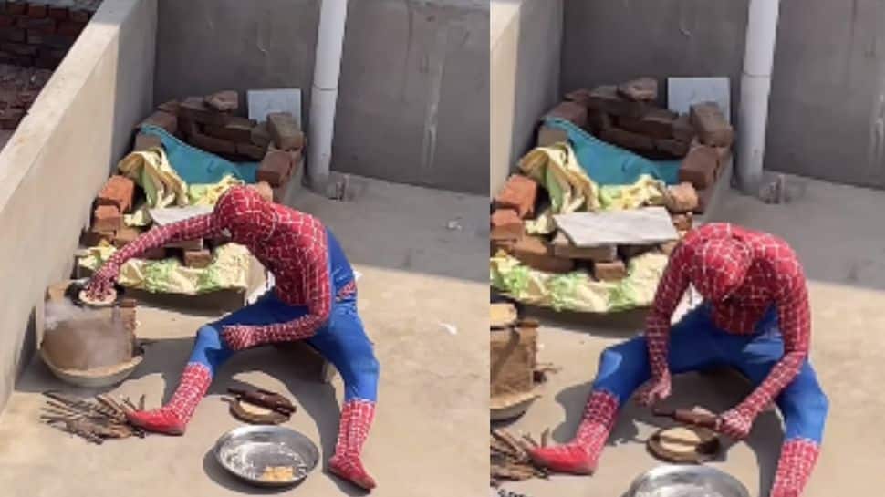 Spider-Man 'Chef': Internet reacts to costumed figure making rotis on rooftop