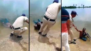 Viral Video: Police mistake youth relaxing in river for dead body, hilarity ensues