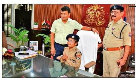 Watch Video: A 9-year-old boy with brain tumour becomes ‘IPS officer’ for one day