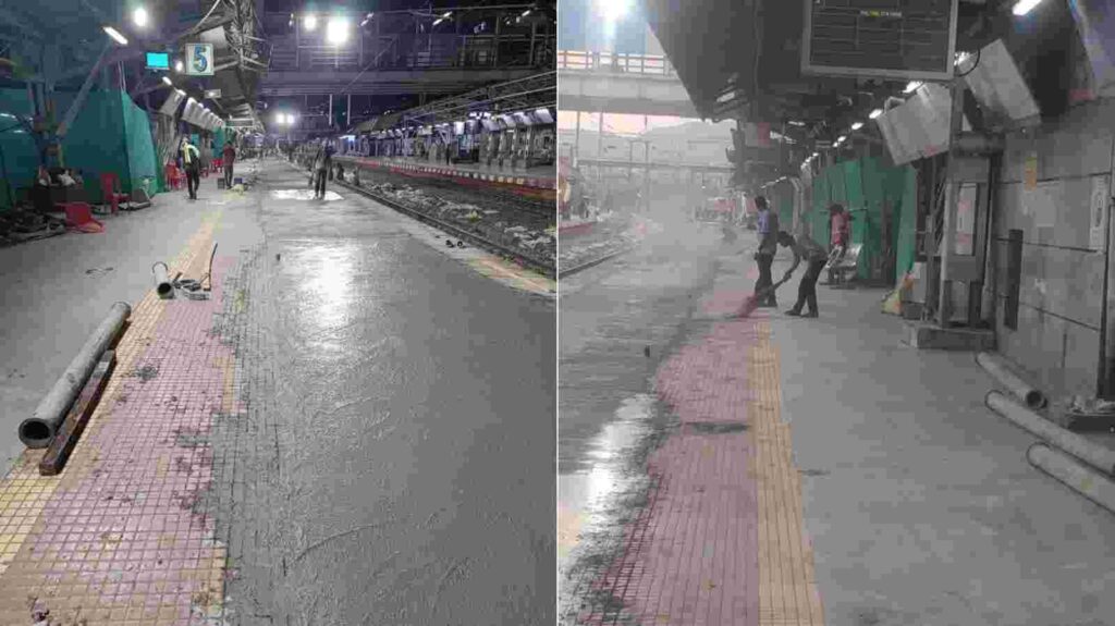 Special Block for Infra Upgrade Work: Historic Work on Widening of Thane Station's Platform 5/6 Completed!