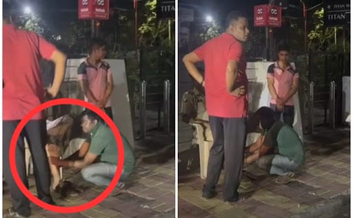 Viral Video: Pune Police Officer Caught on Camera Making Youth Massage His Legs During Vehicle Check