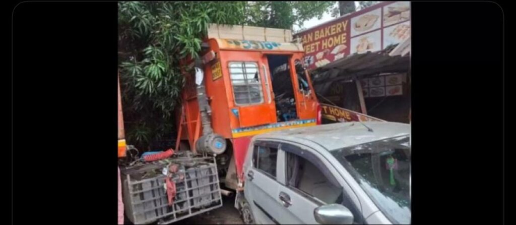 Pune Mumbai Highway: One dead, four school children injured after container crushes woman waiting for bus
