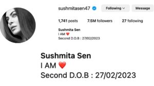 Sushmita Sen Adds Second Birth Date to Instagram, Fans Speculate Heart Attack Link
