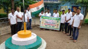 Ahmednagar Farmers Honor T20 World Cup Win with Sapling Dedication and Flag-Raising Ceremony