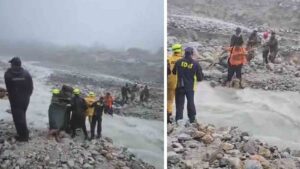 Video Footage: Rescue Mission Underway for 40 Stranded Devotees on Gangotri Gaumukh Trek