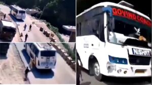 Captured on Cam: Brake Failure on Amarnath Yatra Bus: 10 Injured as Pilgrims Jump to Safety