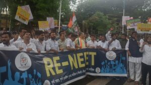 Pune City Youth Congress Demands Re-conduction of NEET-UG Exam 