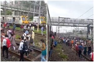 Mumbai Local Train Services Disrupted Due to Overhead Wire Snag