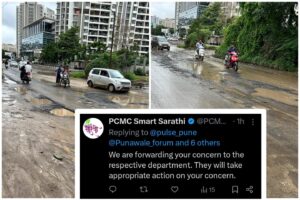 PCMC Responds To Pune Pulse Complaint About Deteriorating Road Conditions Near Eela Society In Punawale