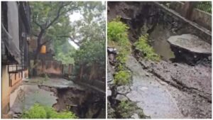 Pune: Koregaon Park Residents From Popular Heights Seek Help As Massive Pit Sinks Amidst Heavy Rainfall 