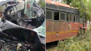 Junnar Bus Accident: Two Dead, Fifteen Injured in Severe ST Bus and Car Collision